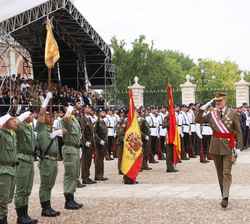 Su Majestad el Rey pasa la revista a la fuerza en formación