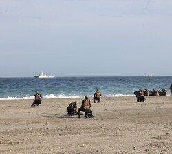 Demostración en la playa 