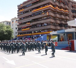 Una Compañía de la Guardia Civil durante el desfile 