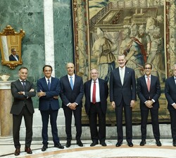 Su Majestad el Rey recibió en audiencia a D. Pau Relat, Presidente del Consejo de Administración de Fira de Barcelona, D. José Luis Bonet, Presidente 