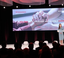 Doña Letizia durante sus palabras en el acto de clausura de la XV convocatoria de “Euros de tu Nómina”
