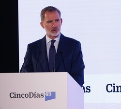 Don Felipe durante su intervención en el acto