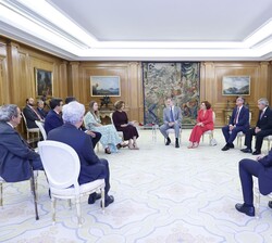 Desarrollo de la audiencia del Rey a los miembros del jurado del “Premio 15 de junio”, de la iniciativa ciudadana “España Juntos Sum