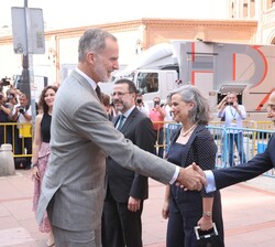 Su Majestad el Rey recibido por el matador de toros, Luis Francisco Esplá