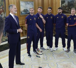 Desarrollo de la audiencia del Rey a la Selección Nacional de Fútbol