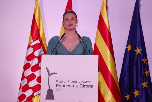Su Alteza Real la Princesa de Asturias y de Girona durante sus palabras