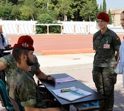 Doña Leonor durante el momento de la inscripción en la Academia General Militar