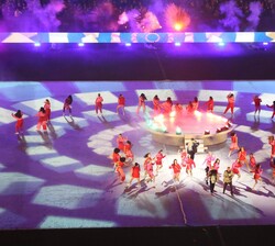 Inicio de la ceremonia de clausura de la final de la “Copa Mundial Femenina de la FIFA Australia & Nueva Zelanda 2023” entre las selec