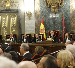 Su Majestad el Rey durante el acto de Apertura del Año Judicial 2023/2024
