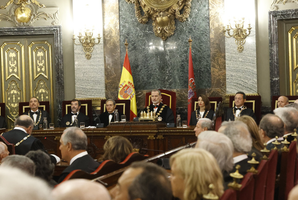 Su Majestad el Rey durante el acto de Apertura del Año Judicial 2023/2024