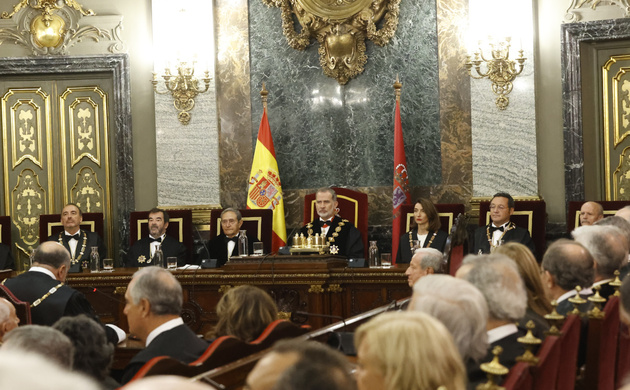 Su Majestad el Rey durante el acto de Apertura del Año Judicial 2023/2024