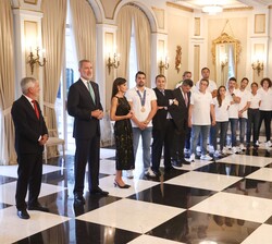 Sus Majestades los Reyes durante la audiencia