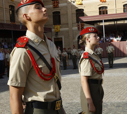 Su Alteza Real la Princesa de Asturias durante la ceremonia de entrega de sables
