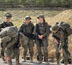 Su Alteza Real la Princesa de Asturias durante la instrucción militar recibida en la Academia General Militar