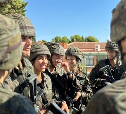 Su Alteza Real la Princesa de Asturias durante la instrucción militar recibida en la Academia General Militar