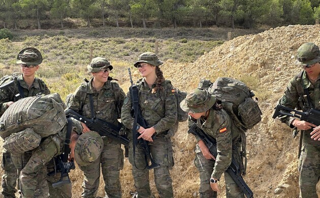 Su Alteza Real la Princesa de Asturias durante la instrucción militar recibida en la Academia General Militar