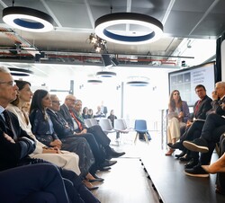 Doña Letizia durante uno de los paneles de conversacón
