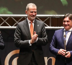 Su Majestad el Rey entrega el Premio a la Transformación Digital al gerente de "Víctor Tormo", Víctor Tormo