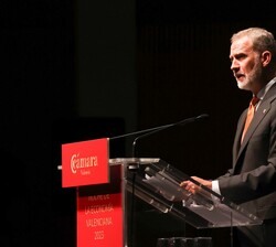 Su Majestad el Rey durante sus palabras