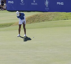 Una de las jugadoras de Europa durante el partido de golf