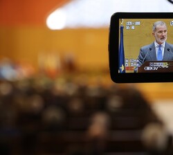 Don Felipe durante su intervención