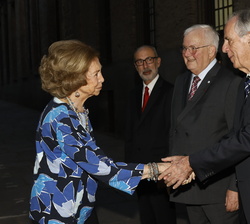Su Majestad la Reina Doña Sofía es recibida por presidente de la Federación Española de Bancos de Alimentos (FESBAL), Pedro Miguel Llorca