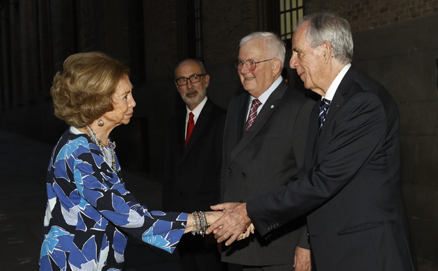 Su Majestad la Reina Doña Sofía es recibida por presidente de la Federación Española de Bancos de Alimentos (FESBAL), Pedro Miguel Llorca