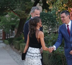 Su Majestad la Reina recibe el saludo del Presidente del Gobierno en funciones, Pedro Sánchez