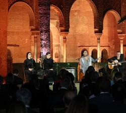 Un momento del espectáculo flamenco en el Parador de Granada