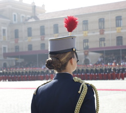 Su Alteza Real la Princesa de Asturias tras Jurar Bandera en la Academia General Militar