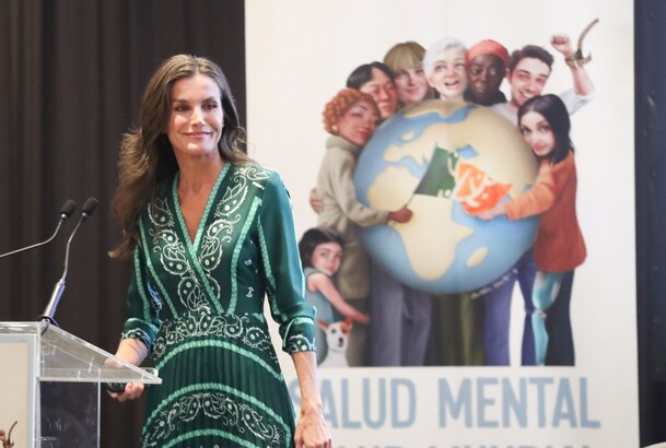 Su Majestad la Reina a la finalización de su intervención