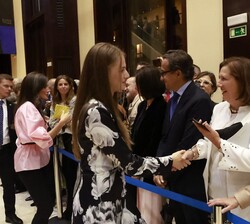 La Princesa de Asturias con los asistentes al cocierto