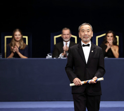 Premio Princesa de Asturias de las Letras 2023, Haruki Murrakami, tras la entrega del galardón