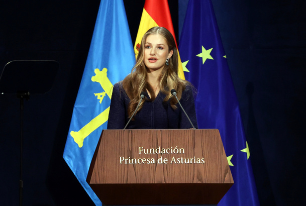 Su Alteza Real la Princesa de Asturias durante su intervención