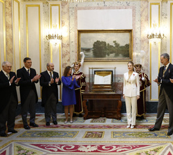 Su Alteza Real la Princesa de Asturias tras recibir las medallas del Congreso de los Diputados y del Senado