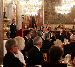 Vista general del Comedor de Gala durante la intervención de Don Felipe