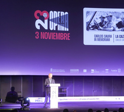 Intervención del director del Festival de Cine y de la Muestra de Cine de Tudela, Luis Alegre
