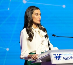 Doña Letizia durante su intervención