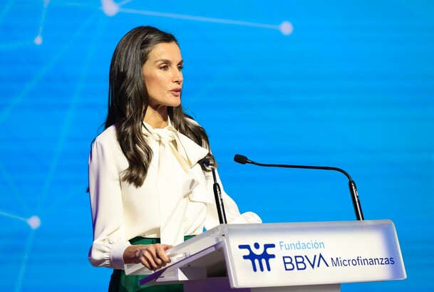 Doña Letizia durante su intervención