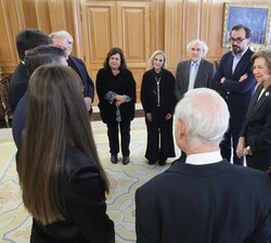 Doña Sofía durante el encuentro