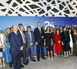 Sus Majestades los Reyes durante el acto