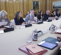 Desarrollo de la reunión de la Comisión Delegada de la Fundación Princesa de Girona presidida por Don Felipe y Doña Letizia