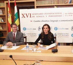 Acto de clausura del “Seminario Internacional de Lengua y Periodismo, de FundéuRAE y la Fundación San Millán de la Cogolla” presidido por 