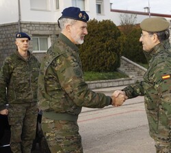 Su Majestad el Rey recibe el saludo el jefe de Estado Mayor del Ejército de Tierra, Amador Enseñat y Berrea