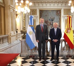Don Felipe, junto a Su Excelencia Alberto Fernández, Presidente de la Nación Argentina