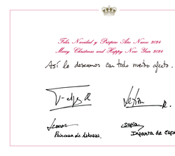 Felicitación de Navidad de Sus Majestades los Reyes, Su Alteza Real la Princesa de Asturias y Su Alteza Real la Infanta Doña Sofía