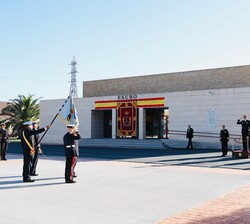 Su Majestad el Rey a su llegada a la Escuela de Suboficiales d ela Armada (ESUBO)