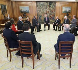 Un momento de la audiencia con los miembros del patronato de la Fundación Universitaria San Pablo CEU