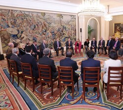 Un momento de la audiencia con el Patronato de la Fundación CRE100DO