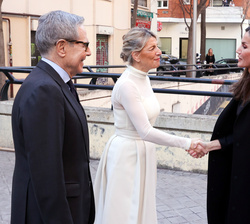 Su Majestad la Reina recibe el saludo de la vicepresidenta segunda del gobierno y ministra de Trabajo y Economía Social, Yolanda Díaz